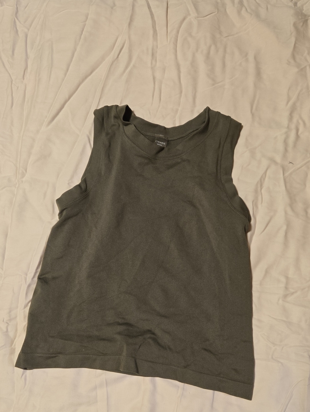 Sleeveless Tank Top - Olive Green